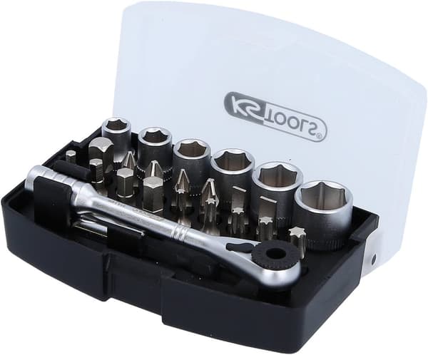 Socket & bit set KS Tools 911.2010; 24 stk.