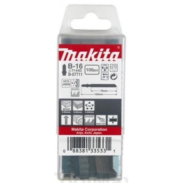 Stiksavsklinger Makita T144D; 100 stk.