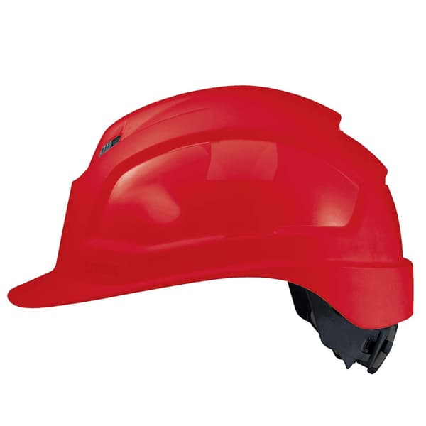 Beskyttelseshjelm Uvex Pheos IES; 51-61 cm; rød; adapter til briller