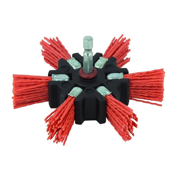 Rund nylon børste Wolfcraft 100x10 mm; HEX 1/4'' grov
