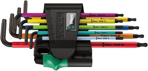 Sekskantnøgle sæt Wera BlackLaser Multicolour 957/9; TX8-TX40; 9 stk.