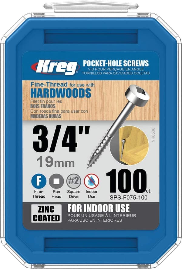 Træskrue Kreg SPS-F075; 3/4''; 19 mm; 100 stk.