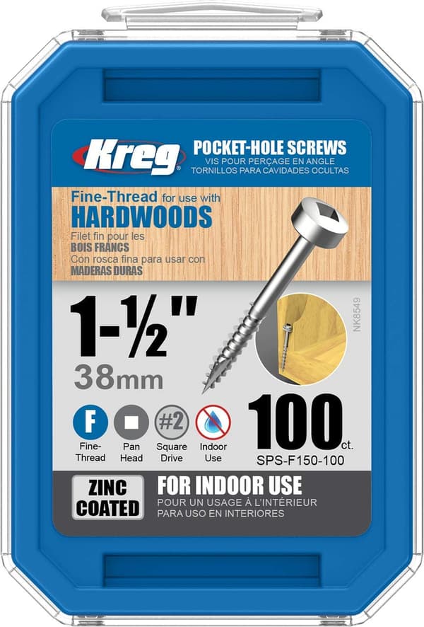 Træskrue Kreg SPS-F150; Pan Head; 1,50''; 38 mm; 100 stk.