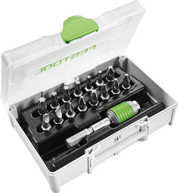Bitssæt Festool SYS3 XXS CE-MX BHS 60; 15 stk. + holder