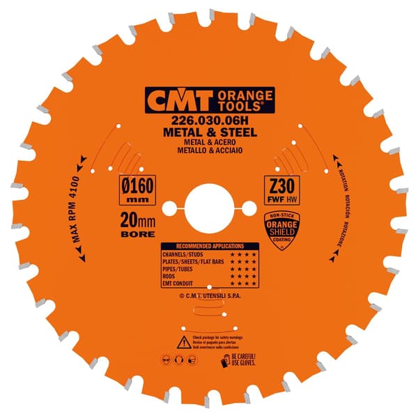Rundsavsklinge til metal CMT 226; 160x1,6x20; Z30; 0°