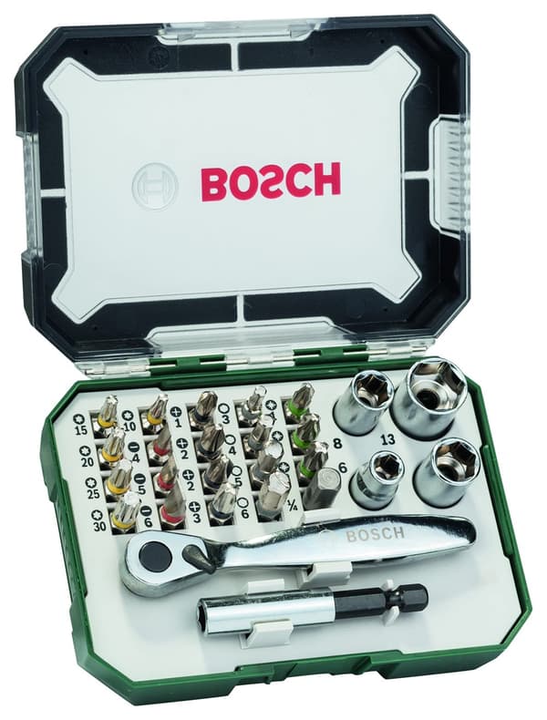 Socket &amp; bit set Bosch 2607017322; 26 stk.