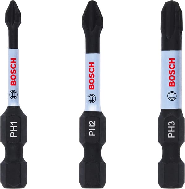 Skruebit Bosch Impact Control; PH1/2/3; 50 mm; 3 stk.
