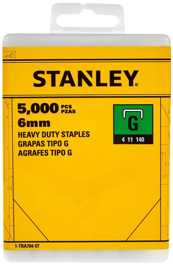 Klammer Stanley; 6 mm; 5000 stk.; TYPE G