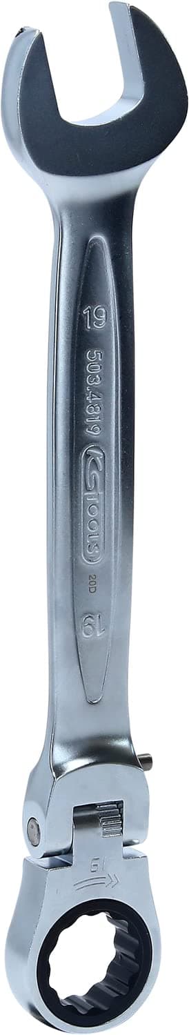 Skruenøgle med skralde KS Tools Gear+Flex; 19 mm