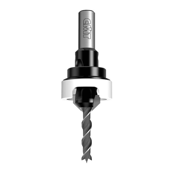 Træbor med forsænk CMT; 45°; S=10 mm; D=5 mm; D2=16 mm