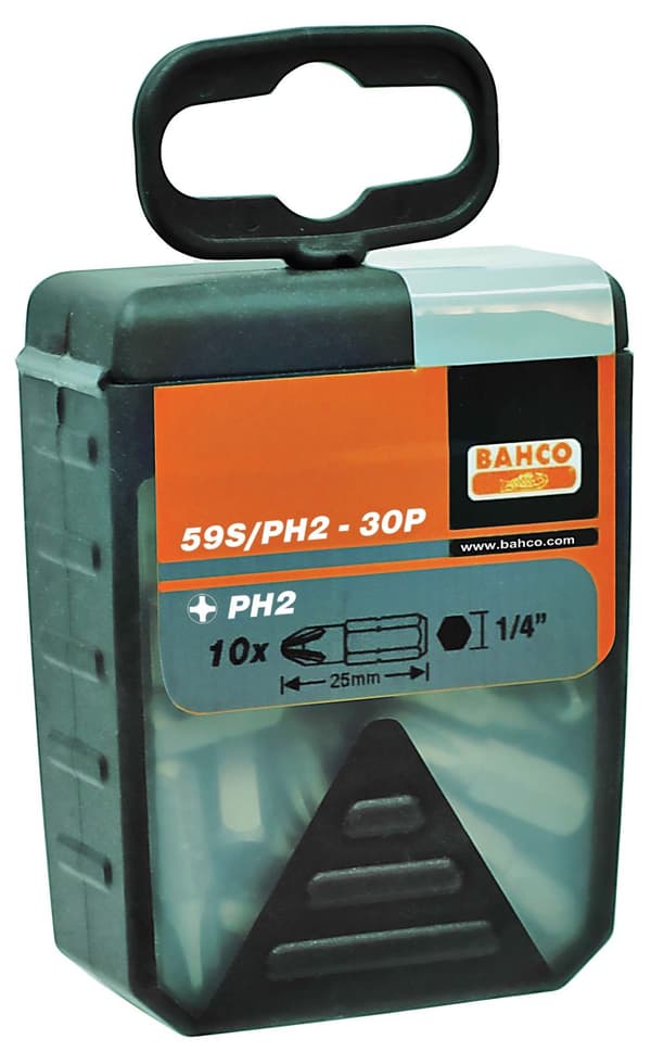 Skruebit Bahco 59S; PH2; 25 mm; 30 stk.