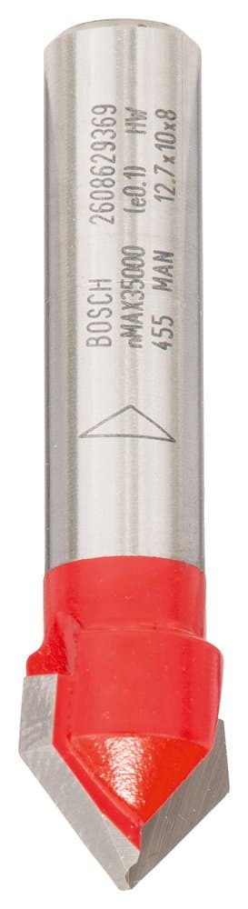 V-rille fræser Bosch; 12,7x10/44,5 mm