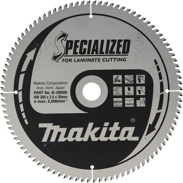 Rundsavsklinge til laminat  Makita; 305x2,5x30,0 mm; Z96; 5°
