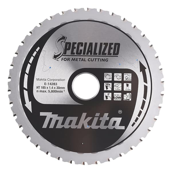 Rundsavsklinge til metal Makita E-14283; 185x30 mm; Z38; 0°