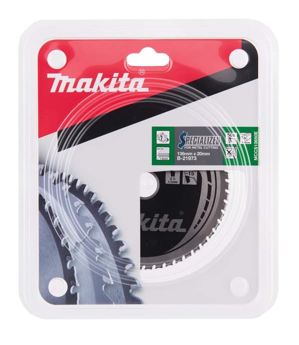 Rundsavsklinge til metal Makita; 136x1,4x20,0 mm; Z50; -15°