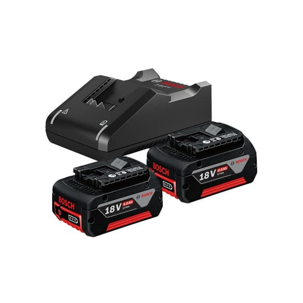 Tilbehørssæt Bosch GBA; 18 V; 2x4,0 Ah + lader GAL 18V-40