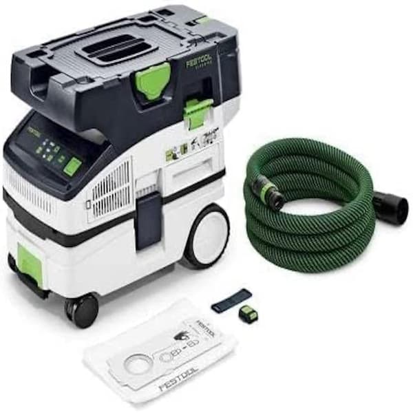 Trådløs støvsuger Festool CLEANTEC CTLC MINI I-Basic; 18 V (uden batteri og oplader) Sort, Grøn, Hvid