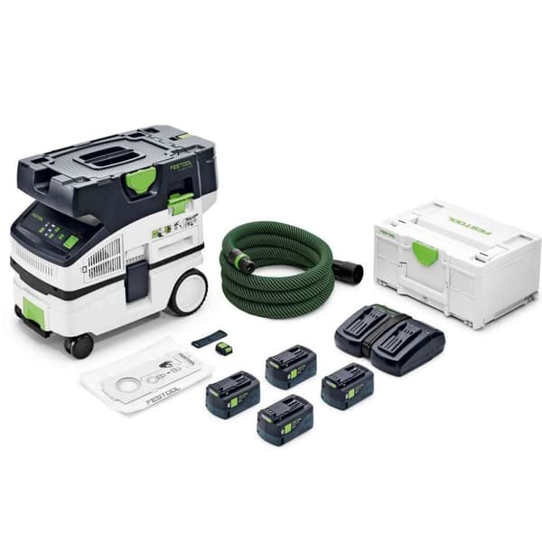 Trådløs støvsuger Festool CLEANTEC CTLC MINI I-Plus; 18 V; 4x5,0 Ah batt.
