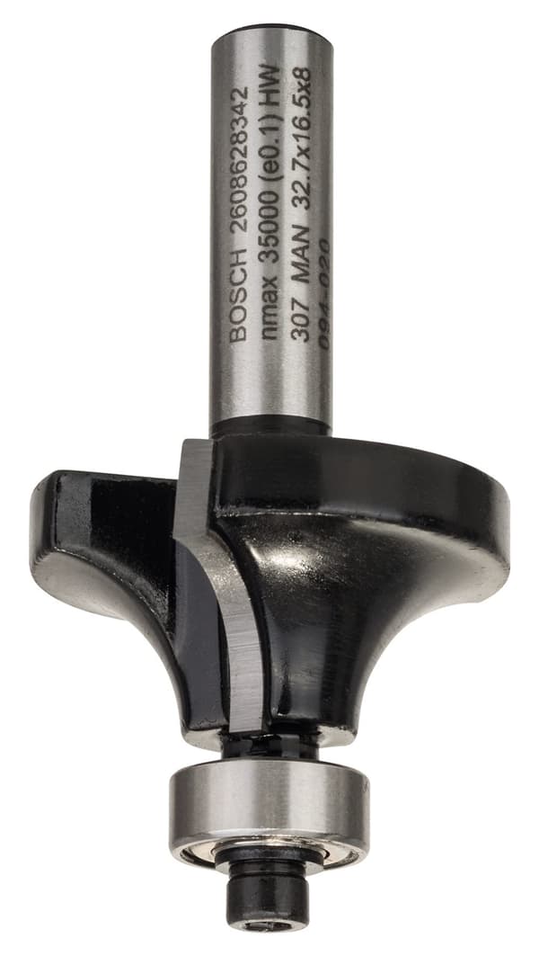 Afrundingsfræser Bosch 10/16,5/57 mm med kulelager