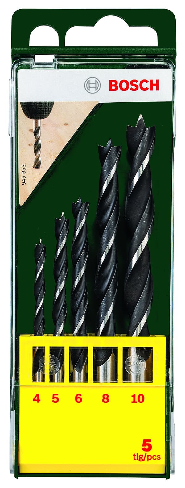 Borsett for tre Bosch; 4-10 mm; 5 stk