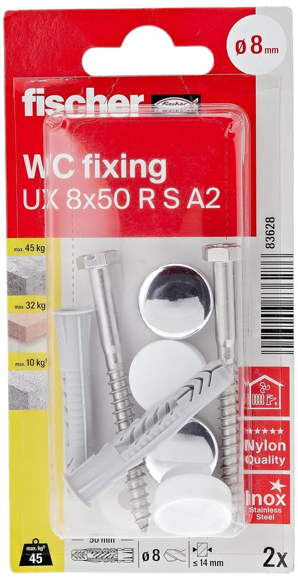 Selvborende Fischer WC N K; 2 stk
