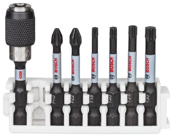 Skrutrekkersett Bosch Impact Control; 7 stk