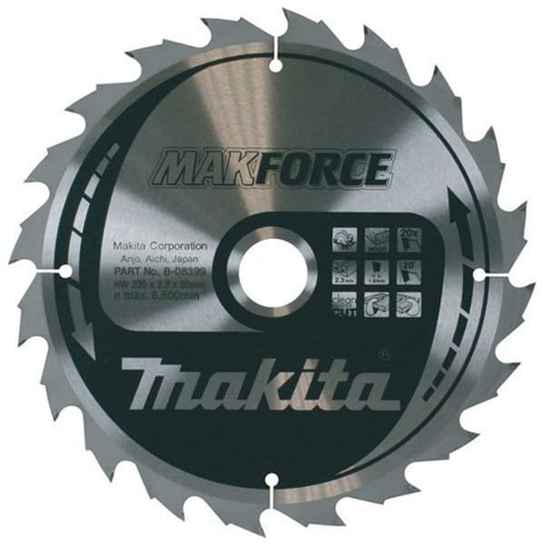 Sagblad for tre Makita; 165x2x20,0 mm; Z10; 20°