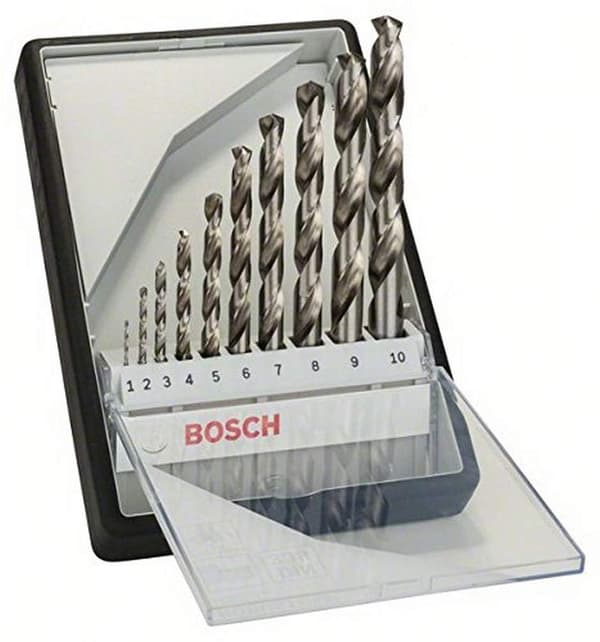 Metallborsett Bosch HSS-G; 1-10 mm; 10 stk