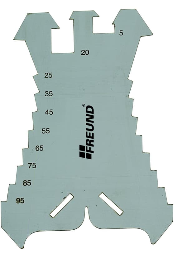 Merkeplate / kutter Freund; 5-100 mm