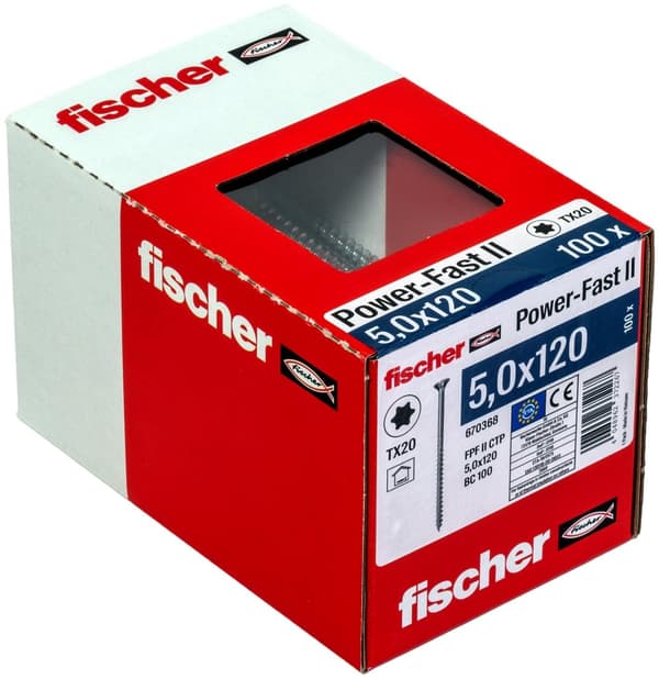 Treskru Fischer TORX; 5,0x120 mm; 100 stk