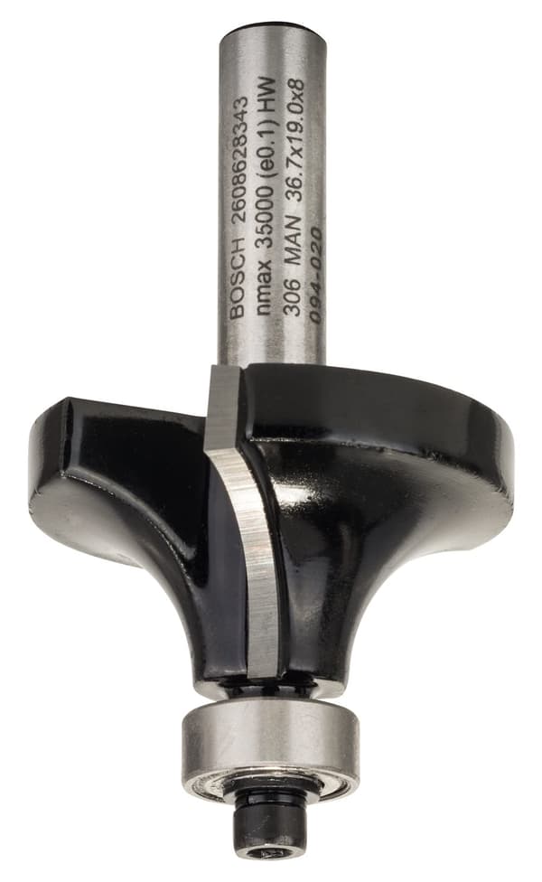 Avrundingsfres Bosch 12/19/60 mm med kulelager