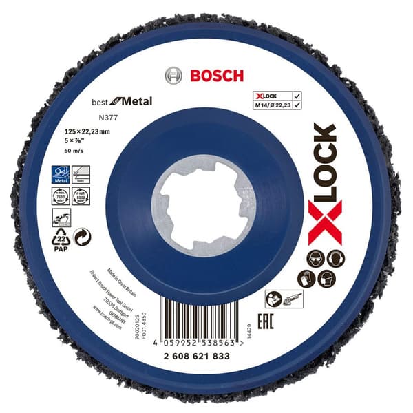 Slipeduk Bosch X-LOCK N377 Metal; 125 mm