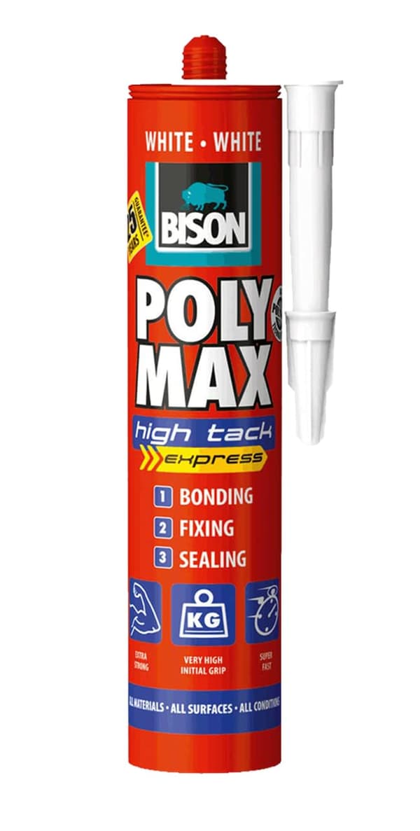 Lim Bison 6307917 Poly Max High Tack; 425 g; hvit