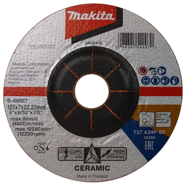 Slipeskive Makita B-66927; 125x7,2 mm