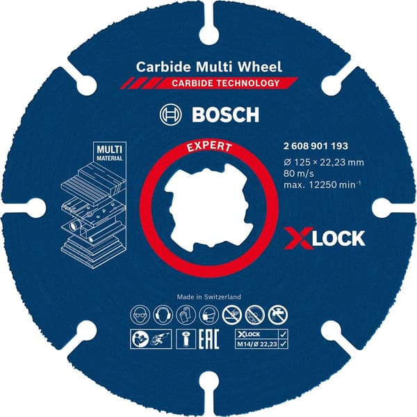 Kappeskive Bosch 2608901193; 125x22,23 mm; X-Lock