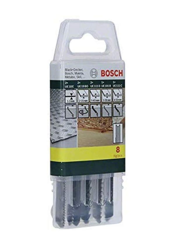 Stikksagblader sett Bosch U118A; U119B0; U144D; U101B; U111C; 8 stk