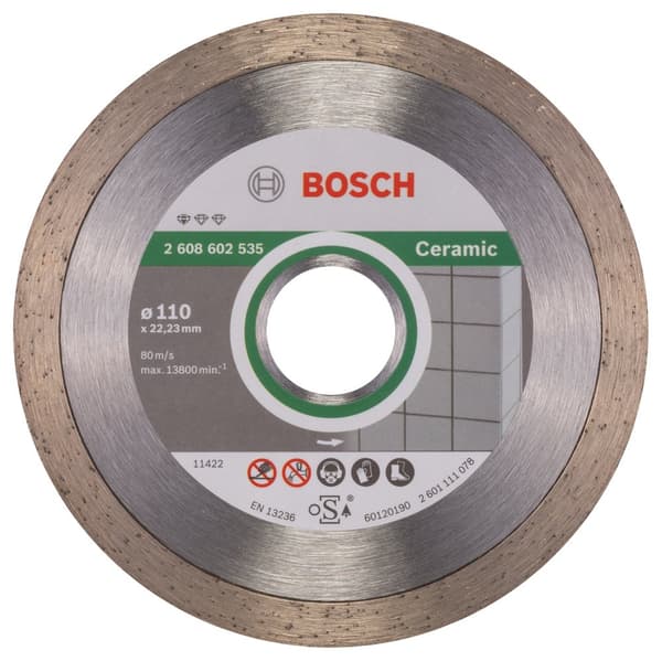 Diamantkappeskive Bosch PROFESSIONAL FOR CERAMIC; 110 mm