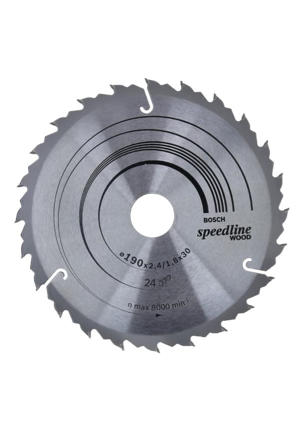 Sagblad for tre Bosch SPEEDLINE WOOD; 190x2,6x30,0 mm; Z24; 15°