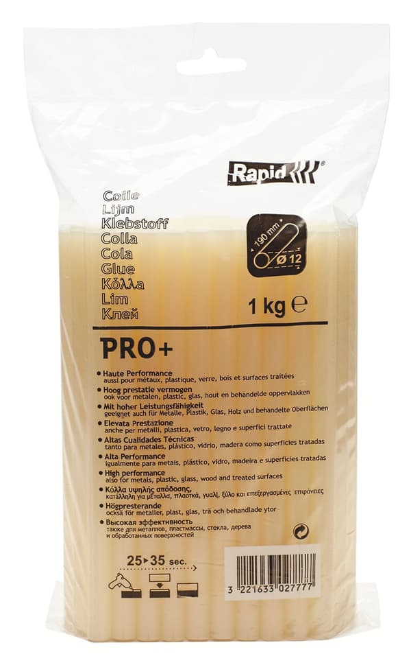 Limstifter Rapid PRO Plus; 12x190 mm; 1 kg; gul