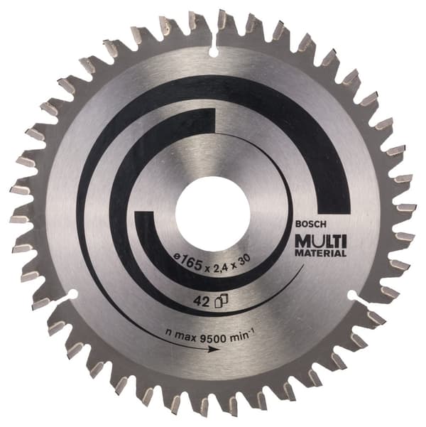 Sagblad for tre Bosch MULTI MATERIAL; 165x2,4x30,0 mm; Z42; -5°