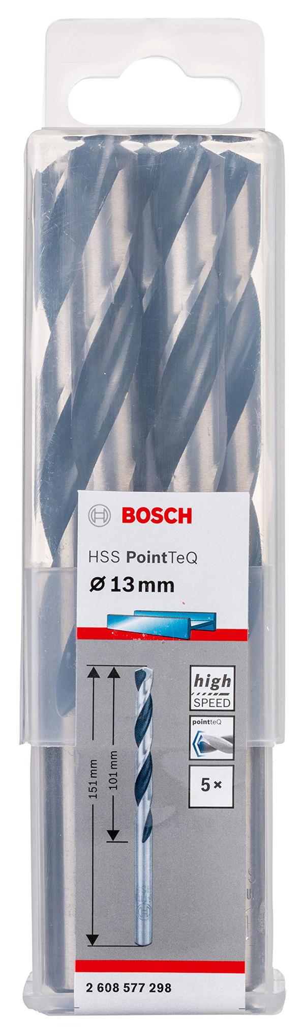 Bor for metall Bosch PointTeQ; 13x101x151 mm; 5 stk