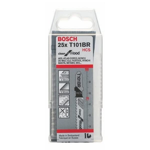 Stikksagblad Bosch T 101 BR; 25 stk