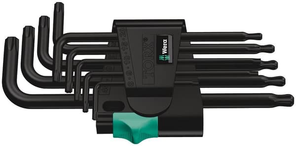 Unbrakonøkler Wera TORX 967 PKL/9; TX8-TX40