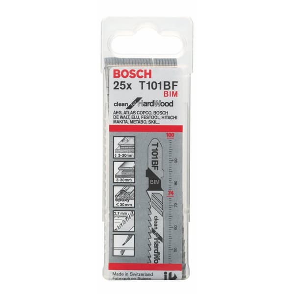 Stikksagblad Bosch T 101 BF; 25 stk