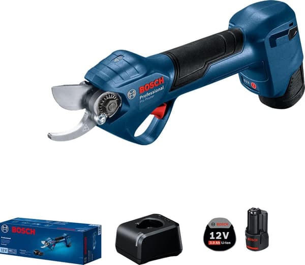 Hagesaks Bosch Pro Pruner; 12 V; 2x3,0 Ah batt.