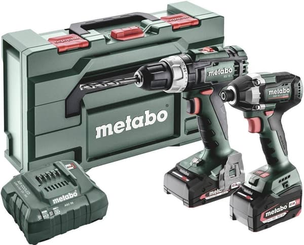 Verktøysett Metabo 685194000 (BS 18 L + SSD 18 LT 200 BL); 18 V; 1x2,0/4,0 Ah batt.