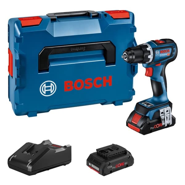 Skrutrekker/bor Bosch GSR 18V-90 C; 18 V; 2x4,0 Ah batt.