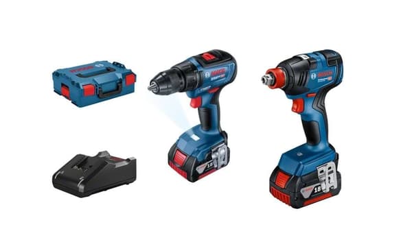Verktøysett Bosch (GSR 18V-50 + GDX 18V-200); 18 V; 2x4,0 Ah batt.