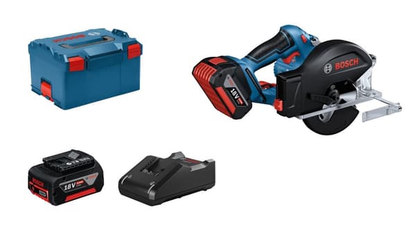 Batteridrevet sirkelsag Bosch GKM 18V-50 Professional; 18 V; 2x5,0 Ah batt.
