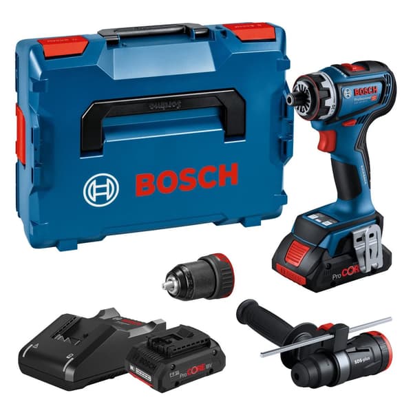 Skrutrekker/bor Bosch GSR 18V-90 FC Professional; 18 V; 2x4,0 Ah batt.